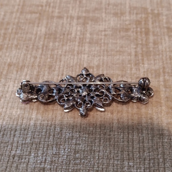 Vintage Pink Fuschia Rhinestone Brooch - Picture 2 of 7